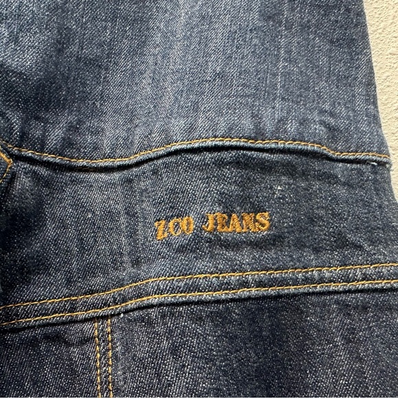 ZCO Dark Blue High Waisted Flare Jeans with Gold Buttons - Picture 6 of 13